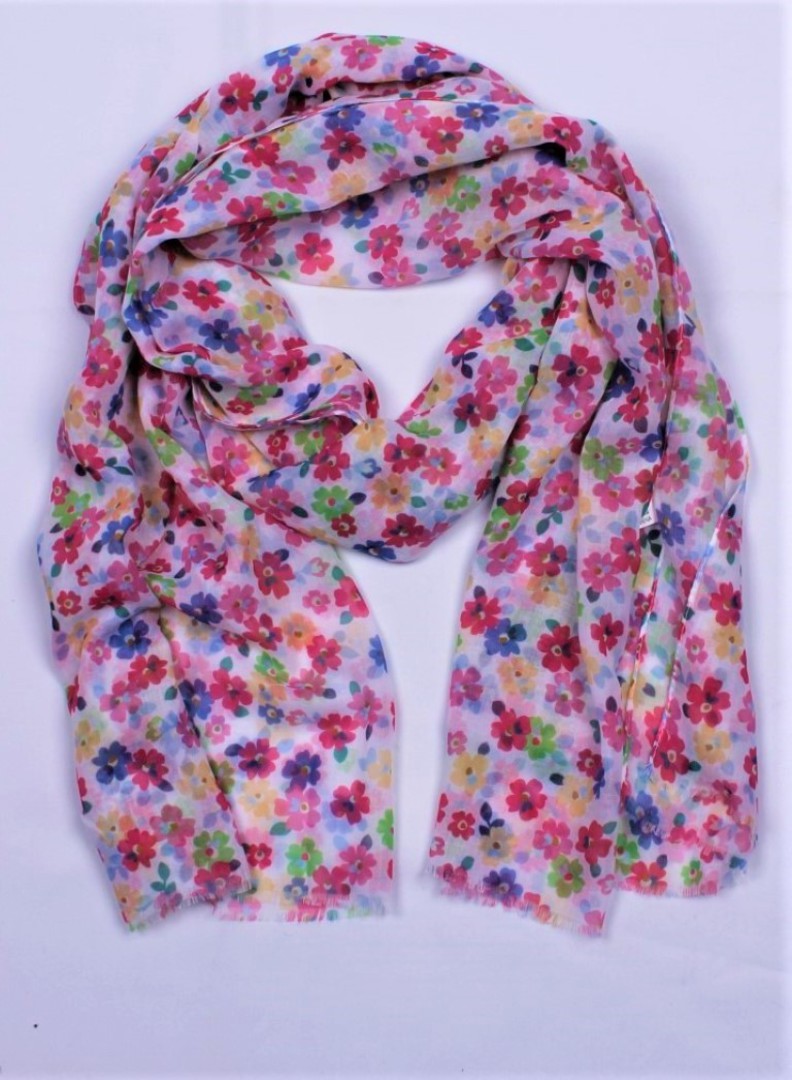 Alice & Lily printed scarf  pink Style : SC/5007PNK image 0